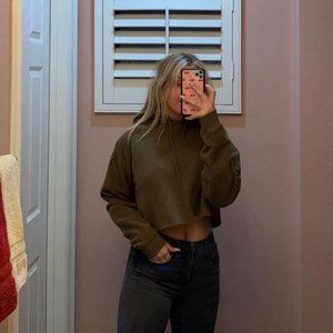 Green cropped hoodie from Urban Outfitters $10